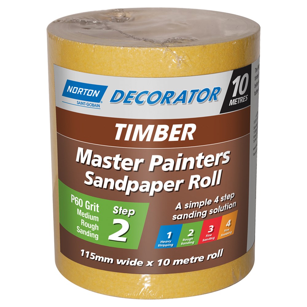 Norton Timber Sanding Roll 115mm x 10m (60 grit)